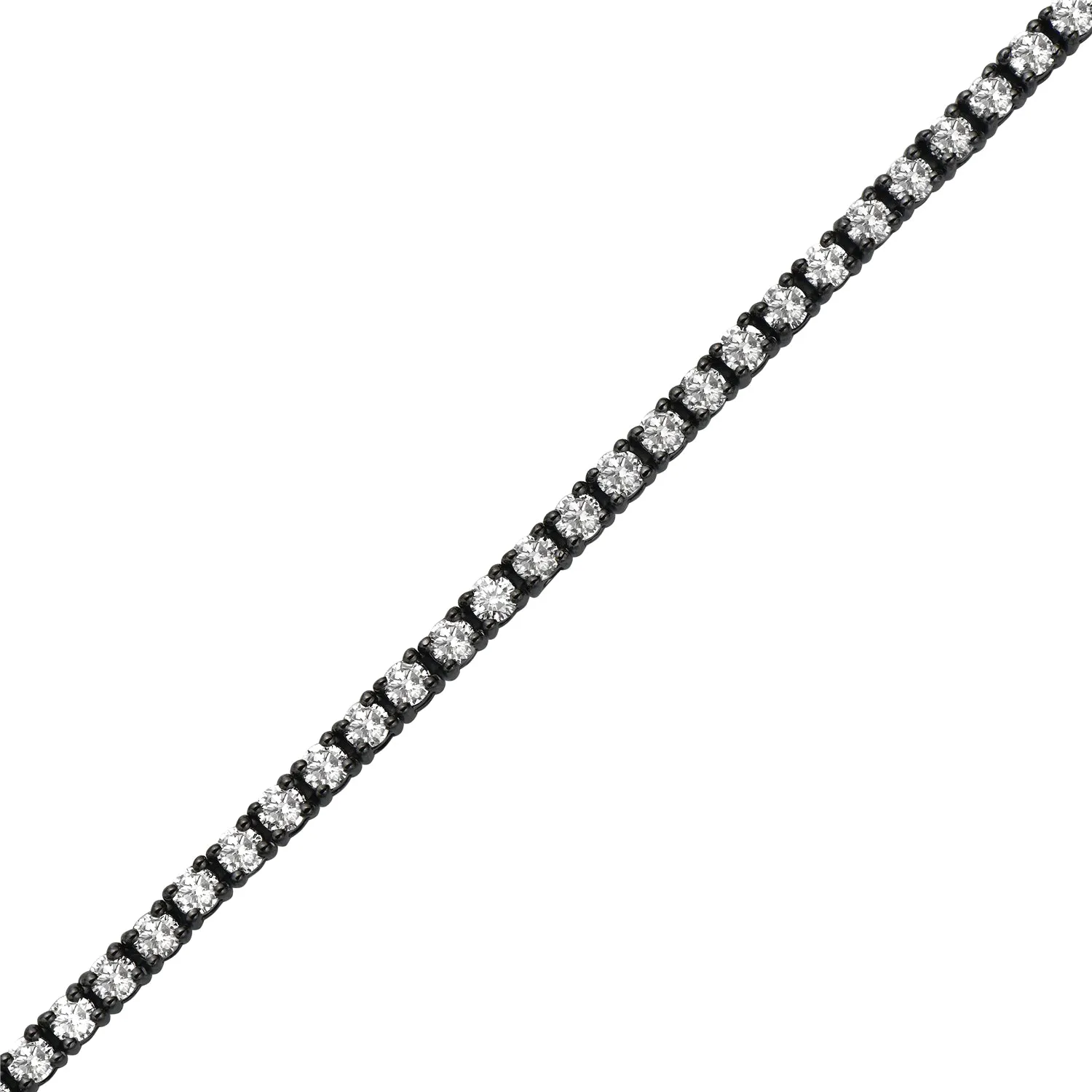 Natural Diamond Prong set In 14k Gold Designer Chain Tennis Bracelet Gift