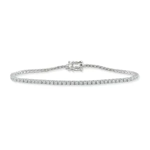 Natural Diamond Prong set In 14k Gold Designer Chain Tennis Bracelet Gift