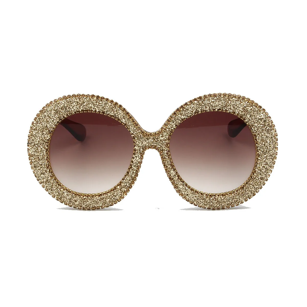 New Luxury Over sized Sunglasses Women Vintage Rhinestones