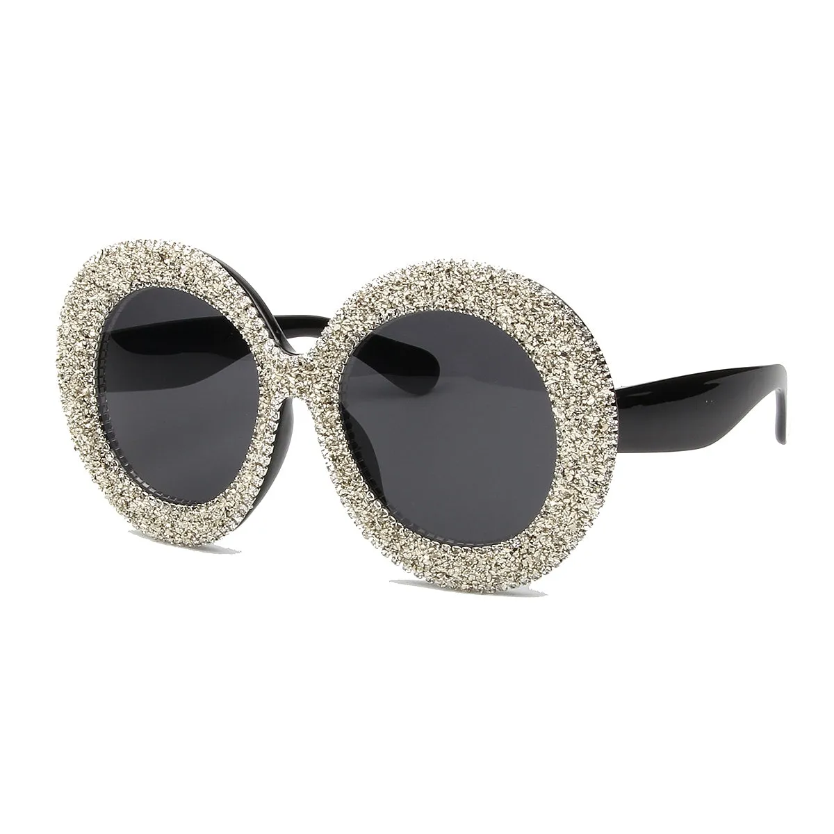New Luxury Over sized Sunglasses Women Vintage Rhinestones