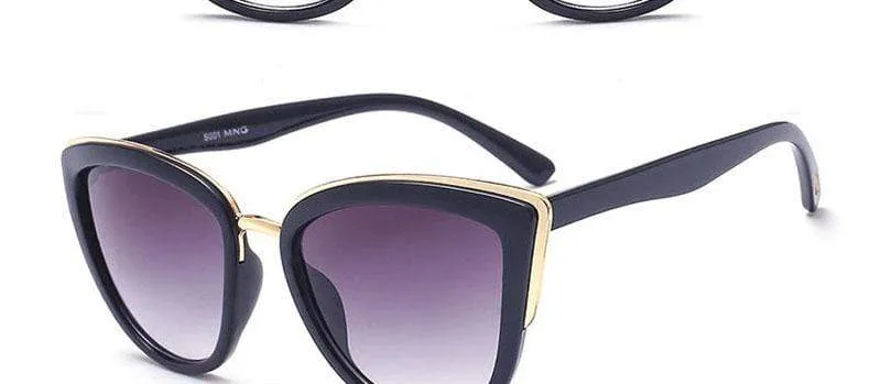New Oversized Sunglasses Women Cateye Retro Glasses for Women Luxury Sunglasses Women Brand Oculos De Sol Feminino