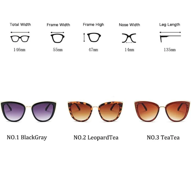 New Oversized Sunglasses Women Cateye Retro Glasses for Women Luxury Sunglasses Women Brand Oculos De Sol Feminino