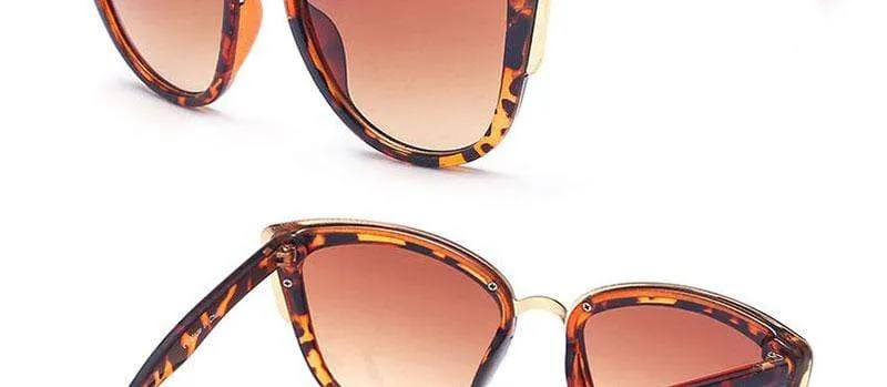 New Oversized Sunglasses Women Cateye Retro Glasses for Women Luxury Sunglasses Women Brand Oculos De Sol Feminino