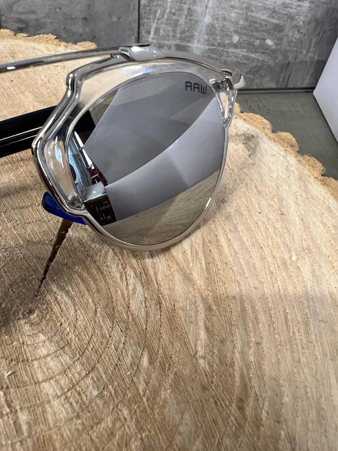 New Rep Designer Dior Inspired Silver Mirrored Aviator Sunglasses