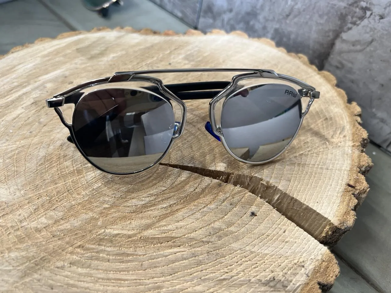 New Rep Designer Dior Inspired Silver Mirrored Aviator Sunglasses