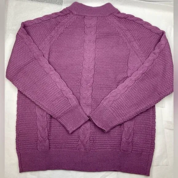 NEW YORK &amp; COMPANY CABLE-KNIT MOCK NECK PULLOVER SWEATER XXL (#6661)