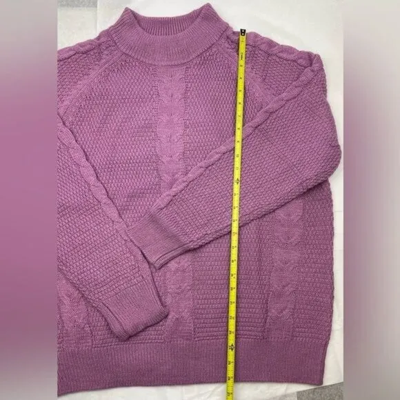 NEW YORK &amp; COMPANY CABLE-KNIT MOCK NECK PULLOVER SWEATER XXL (#6661)