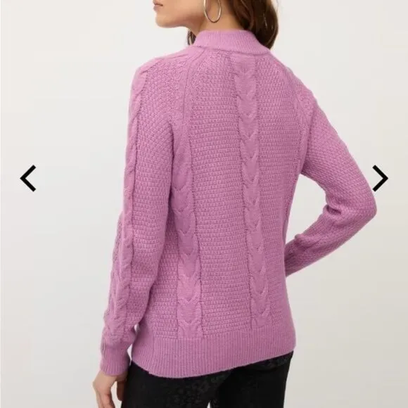 NEW YORK &amp; COMPANY CABLE-KNIT MOCK NECK PULLOVER SWEATER XXL (#6661)