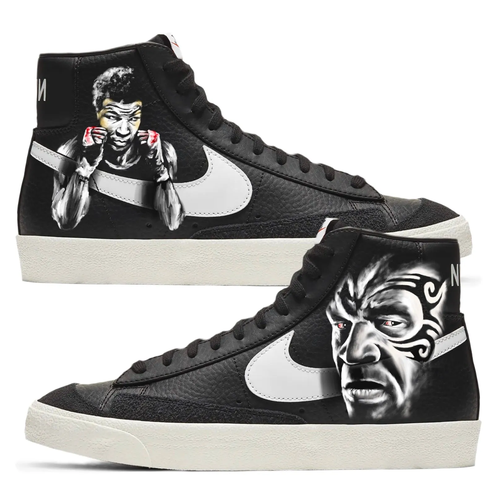 Nike Blazer Mid Sneakers | Black and White | "Iron Mike"