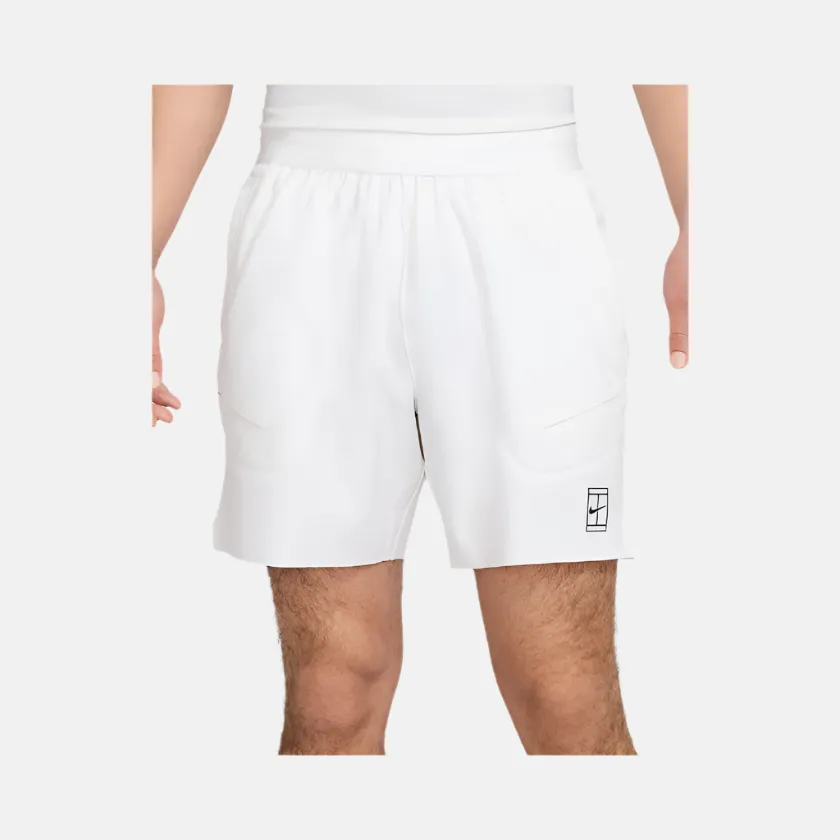 Nike Court Advantage Men's Dri-FIT 6" Tennis Shorts - White/Black