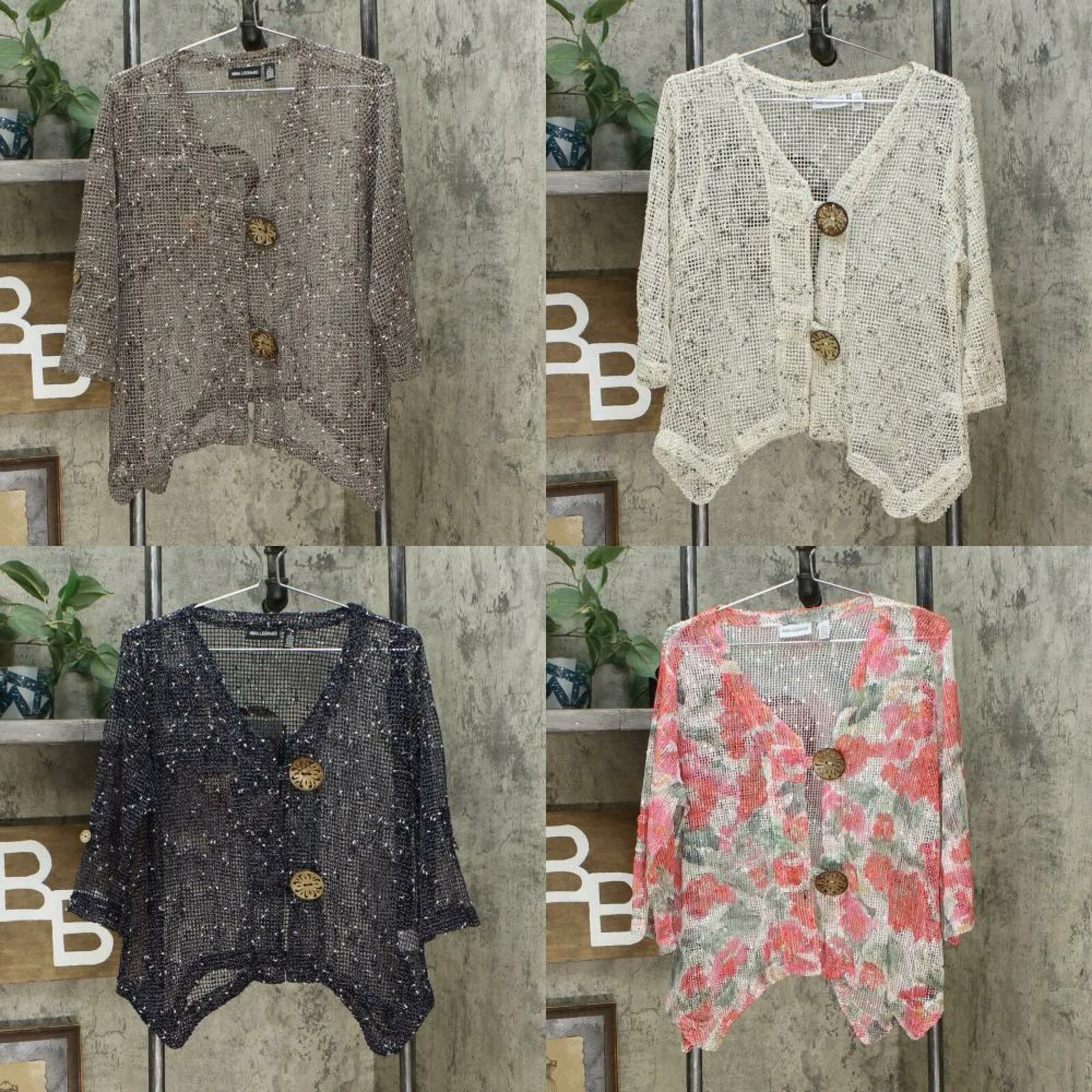 Nina Leonard Women's Coconut Button Knit Bolero Cardigan