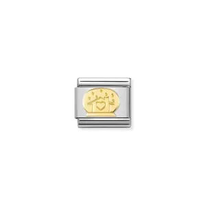 Nomination Composable Link House In Snowglobe, 18K Gold
