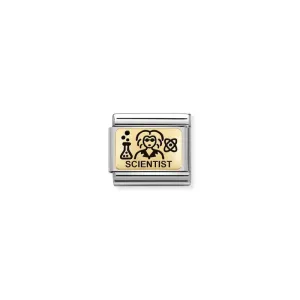 Nomination Composable Link Scientist, 18K Gold