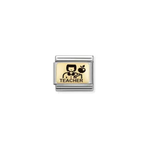 Nomination Composable Link Teacher, 18K Gold