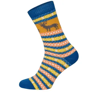 Nordic Socks Collection: Elk Hygge Blue Wool Socks