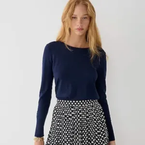NWOT J. Crew Halle Navy Blue Merino Wool Sweater Size Small