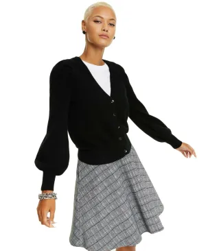 NWT Charter Club Women's Cashmere Balloon Sleeve Cardigan Sweater. 100099983MS L