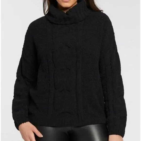 NWT Seven7 Chenille Cable Knit Cowl Neck Sweater