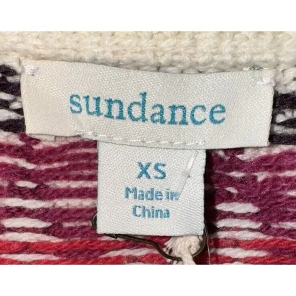 NWT SUNDANCE Eloise Fairisle Pullover Sweater Cream Cotton Wool Size XS $148.00