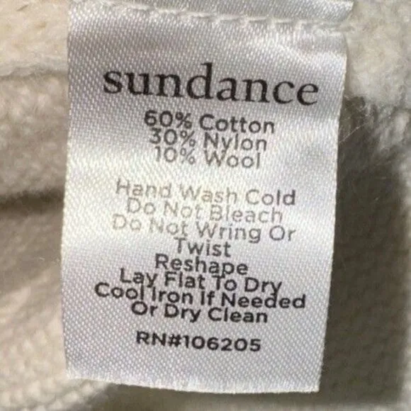 NWT SUNDANCE Eloise Fairisle Pullover Sweater Cream Cotton Wool Size XS $148.00