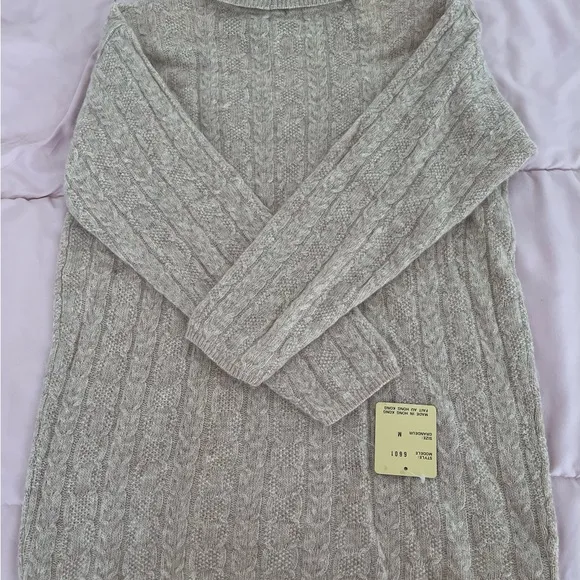 NWT Vintage Jeanne Pierre Lambswool angora oatmeal cottage Turtleneck Sweater M