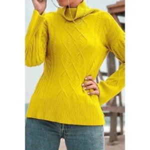 NWT Yellow Turtleneck Sweater Size Small