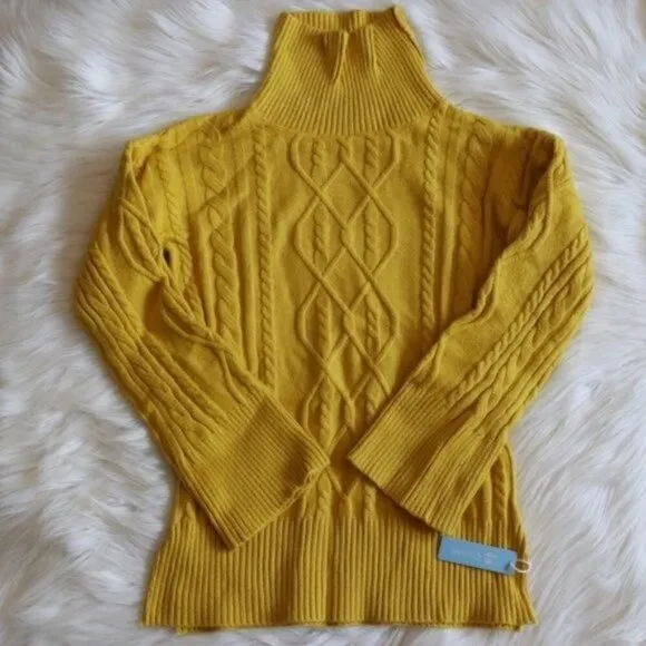 NWT Yellow Turtleneck Sweater Size Small