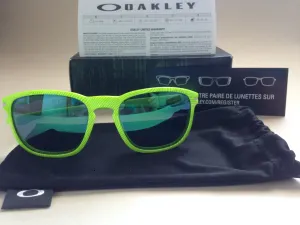Oakley Enduro OO9223-25 Sport Sunglasses Fingerprint Green Jade Iridium Mirror Lens