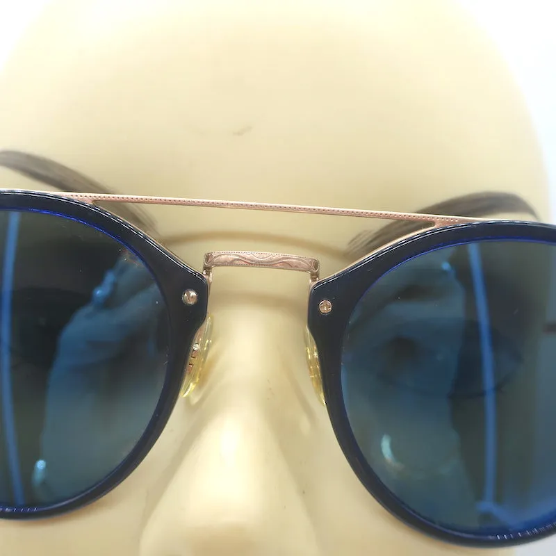 Oliver Peoples Remick Mirrored Aviator Sunglasses Dark Blue OV5349S 156696