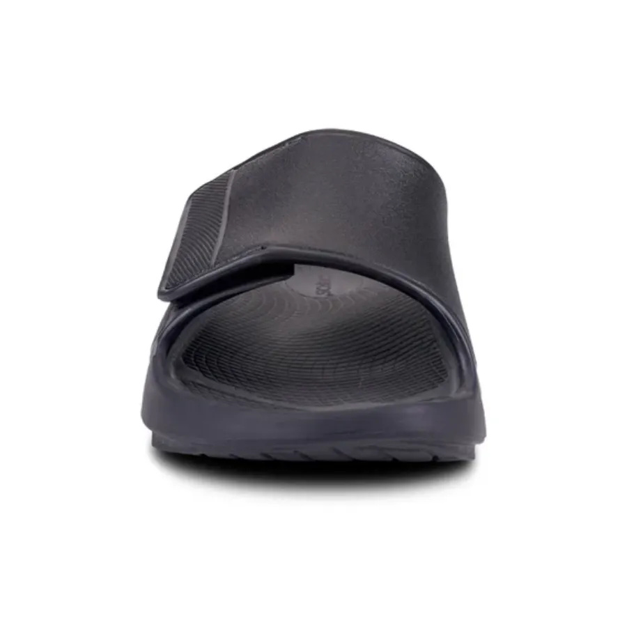 OOFOS OOahh Sport Flex Slide Black Matte