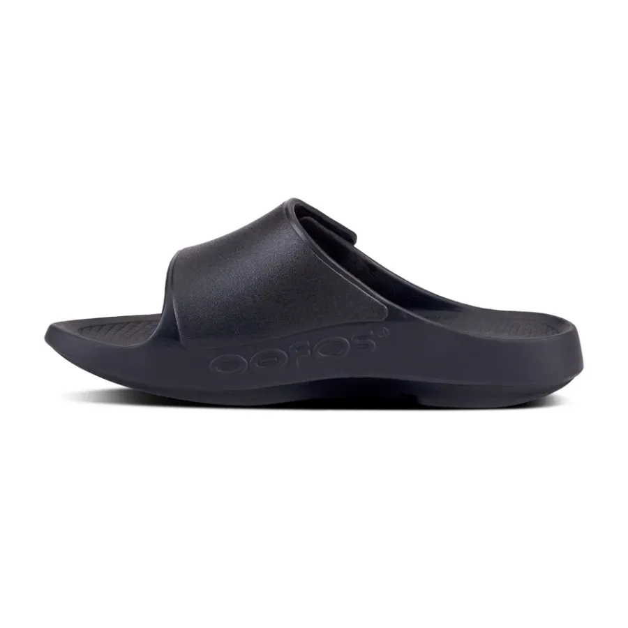 OOFOS OOahh Sport Flex Slide Black Matte