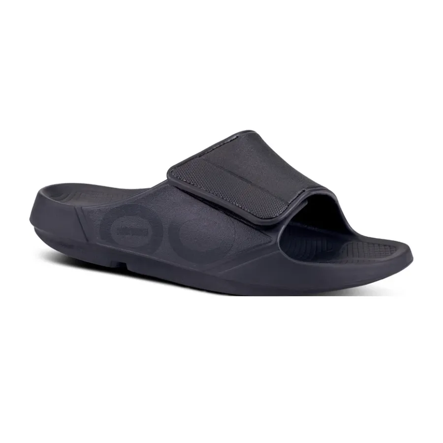 OOFOS OOahh Sport Flex Slide Black Matte