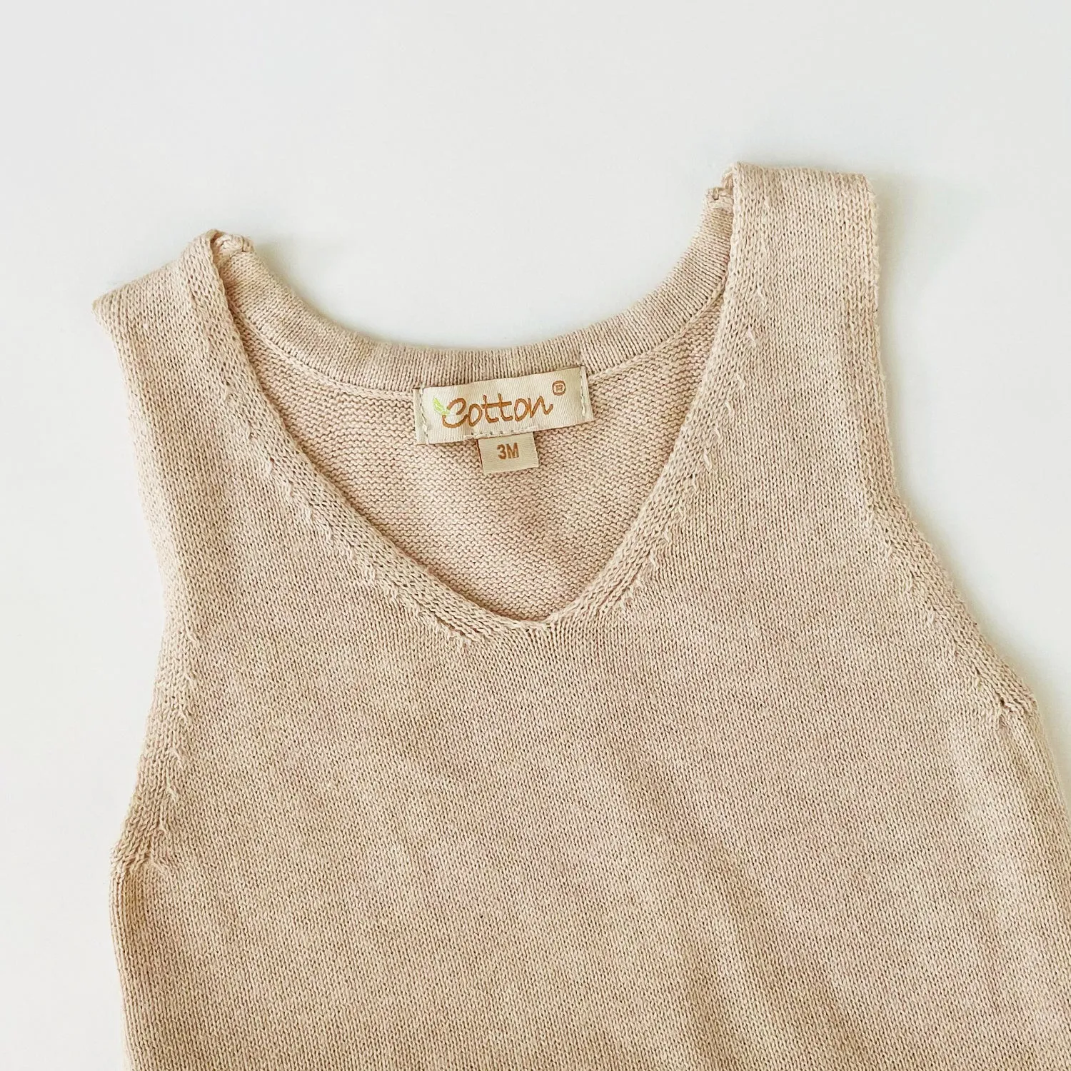 Organic Knitted Sweater: Baby Girl Cable Knit Ruffler Onesie