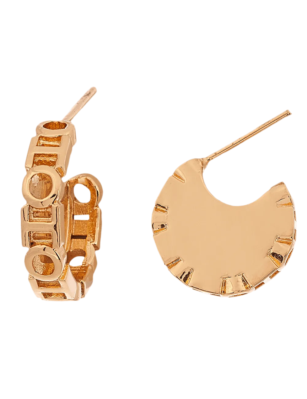 Outhouse   -   OH Series Full Crescent Monogram Ear Studs