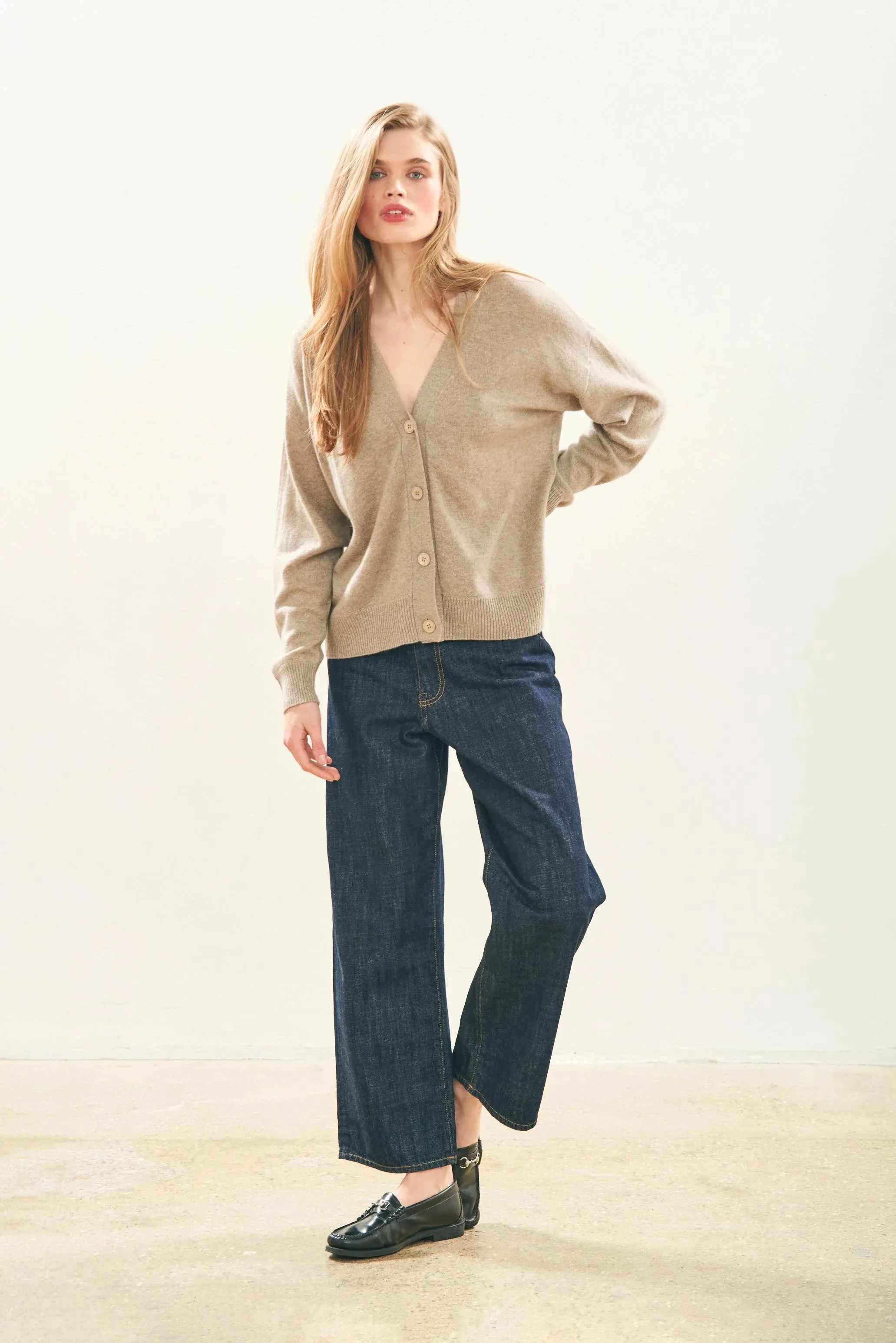 Oversize Cardigan -Light Brown