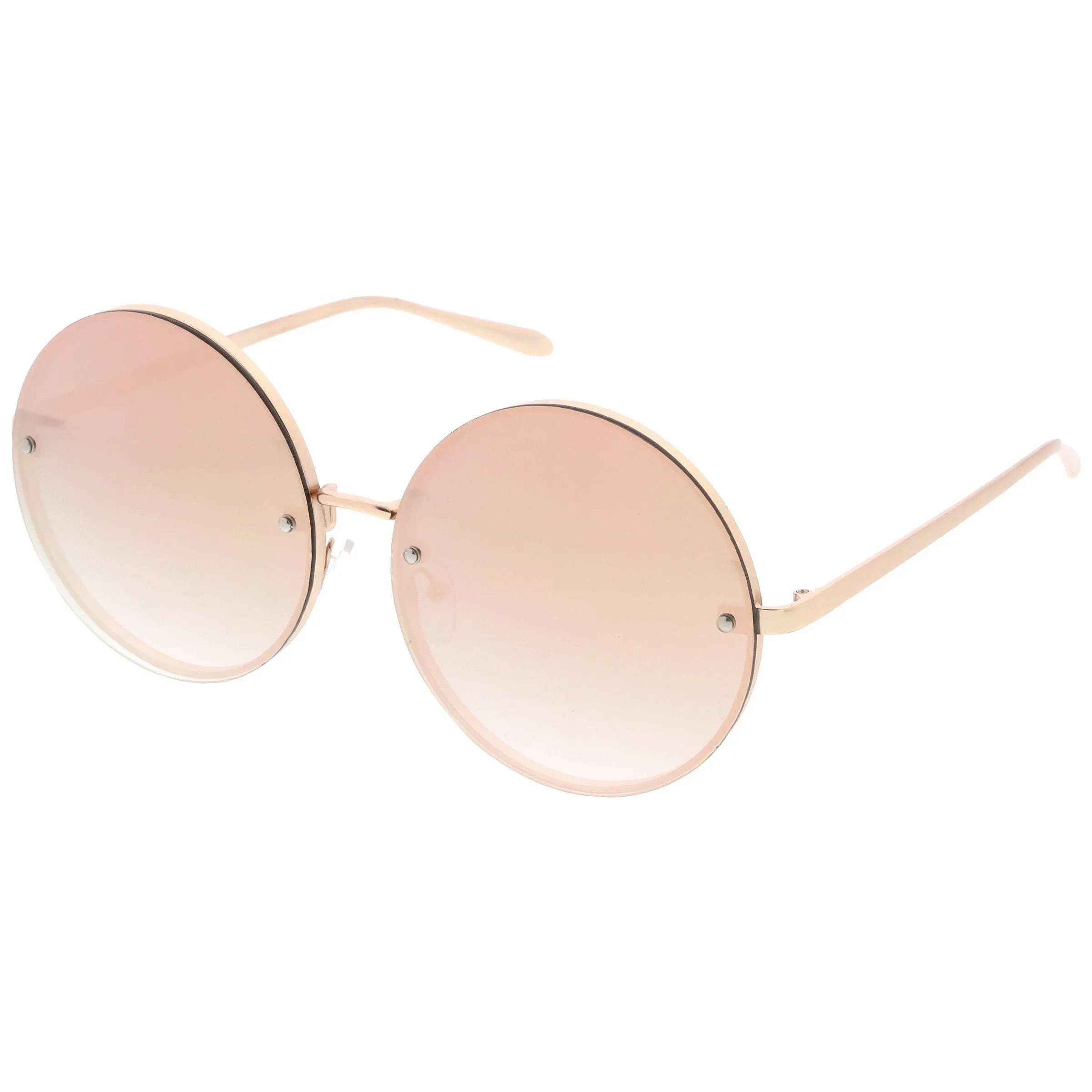 Oversize Women's Modern Mirrored Flat Lens Sunglasses A897