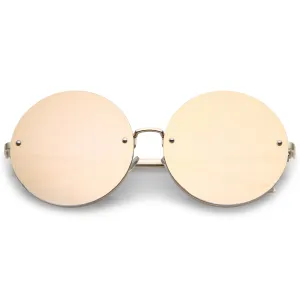 Oversize Women's Modern Mirrored Flat Lens Sunglasses A897