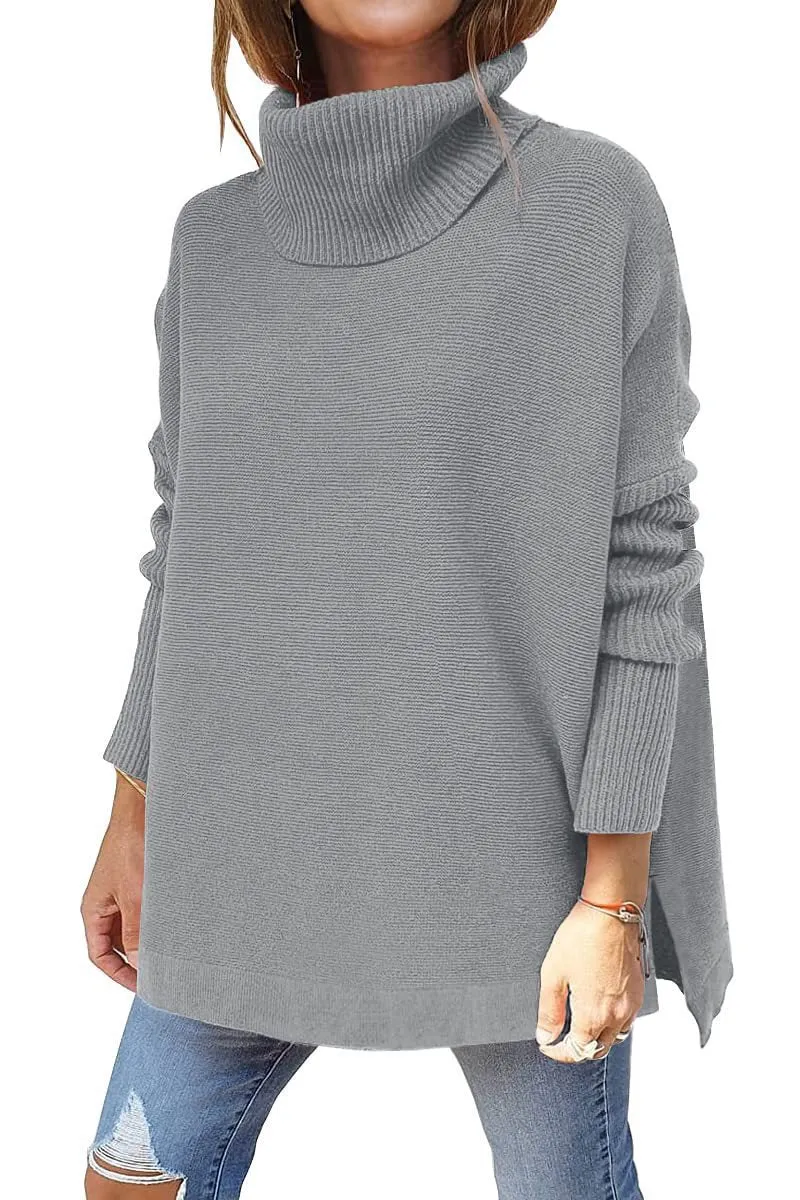Oversized Loose Fitting Sweater with Large Collar