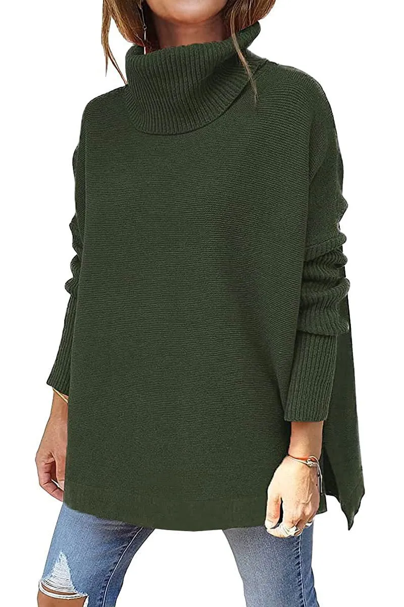 Oversized Loose Fitting Sweater with Large Collar