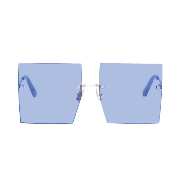 Oversized Rimless Square Sunglasses Women