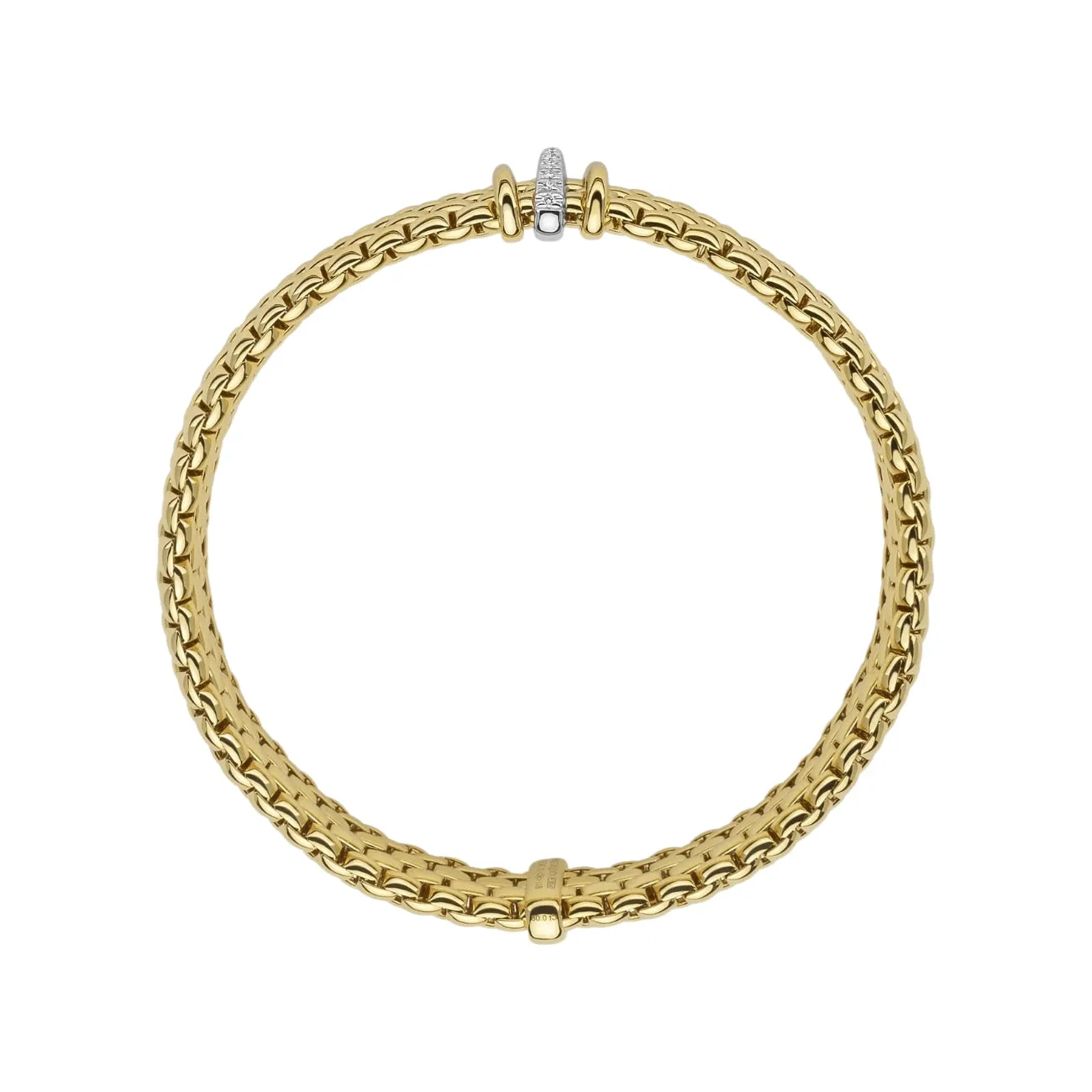 Panorama 18K Yellow & White Gold Diamonds Bracelet