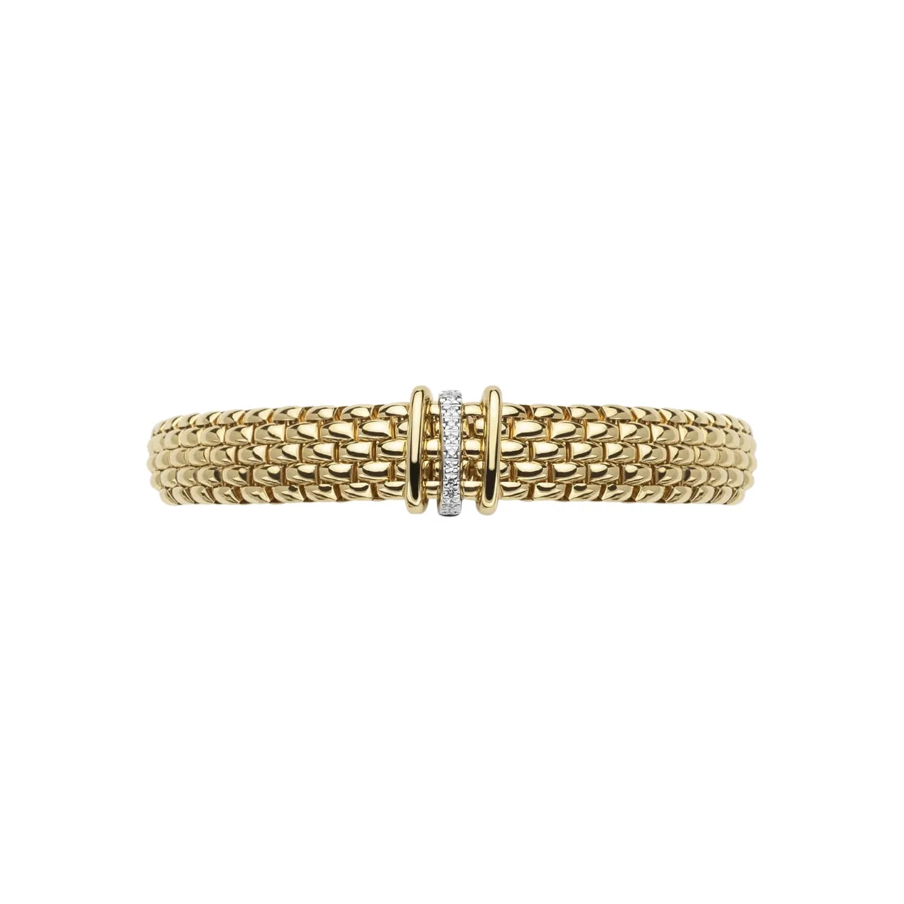 Panorama 18K Yellow & White Gold Diamonds Bracelet