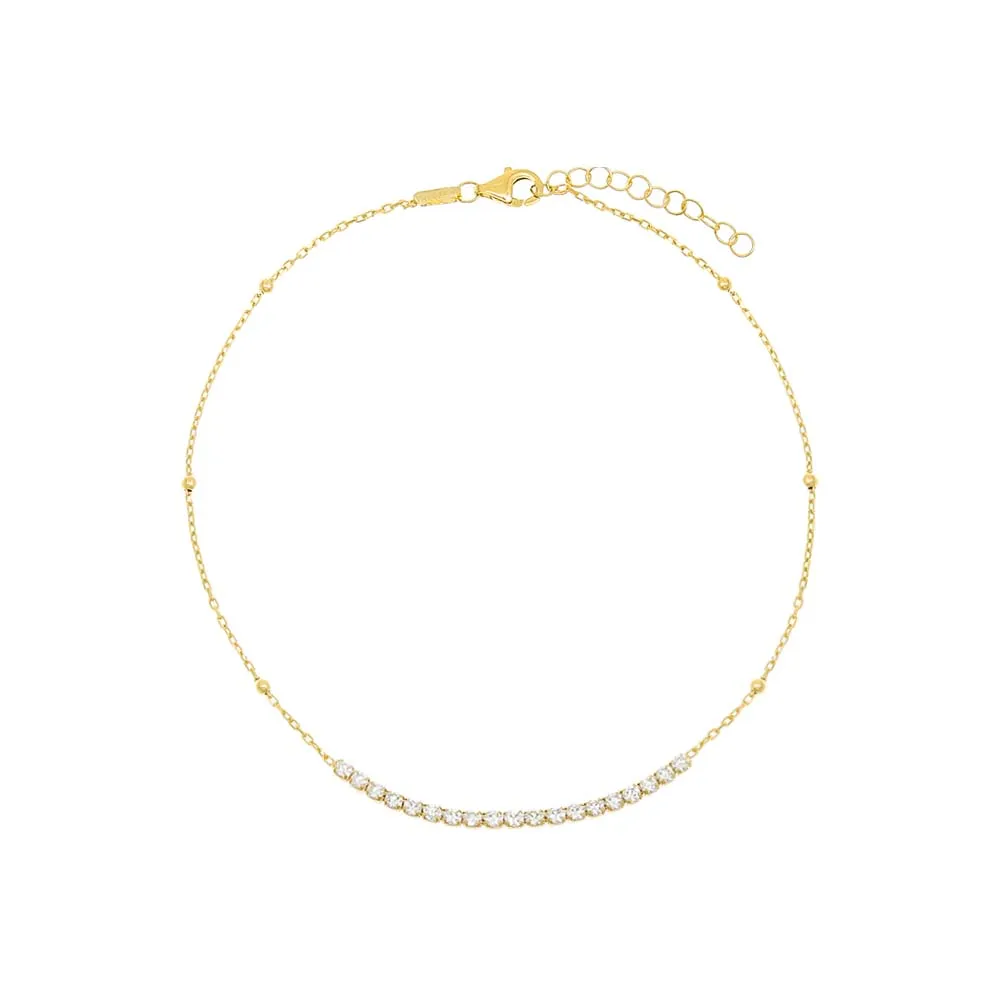 Pavé Bar Chain Anklet