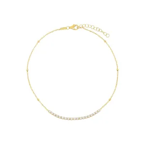 Pavé Bar Chain Anklet