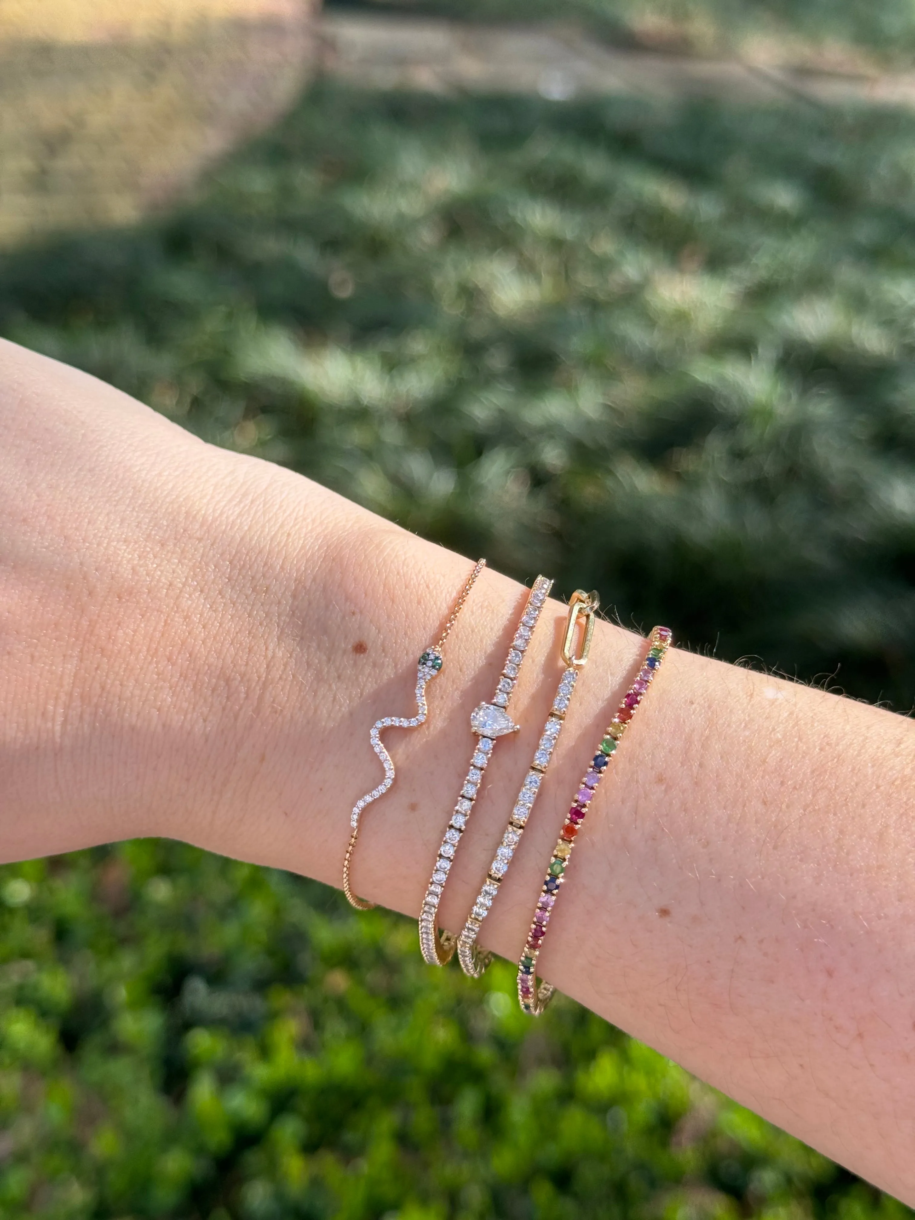 Pave Snake Chain Bracelet