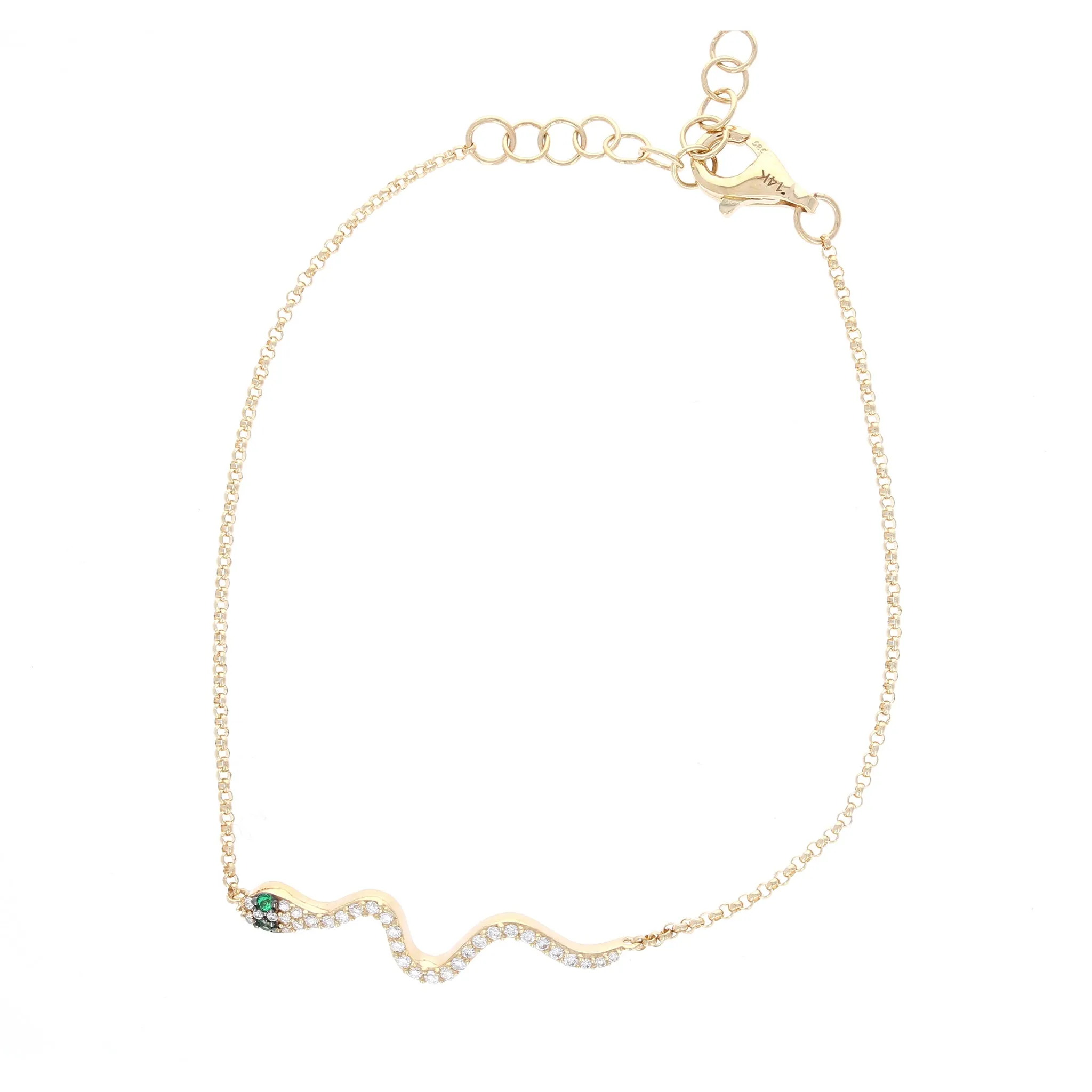 Pave Snake Chain Bracelet