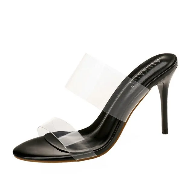 Petite Clear Strap High Heeled Sandals SS378