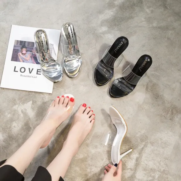 Petite Clear Strap High Heeled Sandals SS378