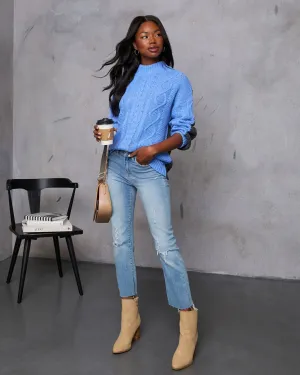 Pick A Side Cable Knit Contrast Sweater