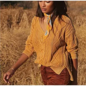 “PILCRO”  Anthropologie Joni Cable Knit Sweater